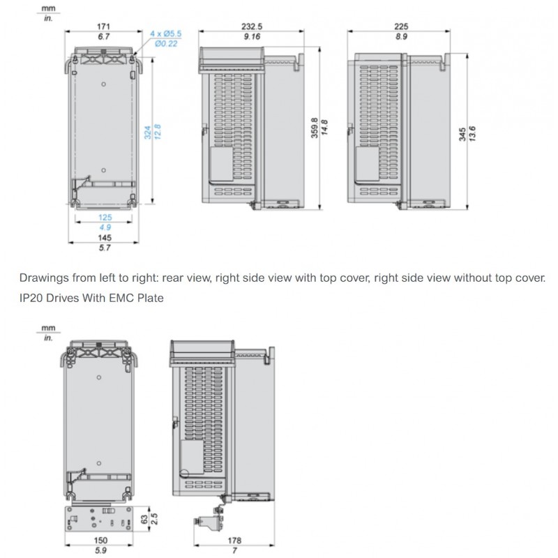 (ATV610D11N4) Преобразователь частоты Schneider Electric. Altivar Easy 610, P=11 кВт, Uвх=3Фх380В/Uвых=3Фх380В