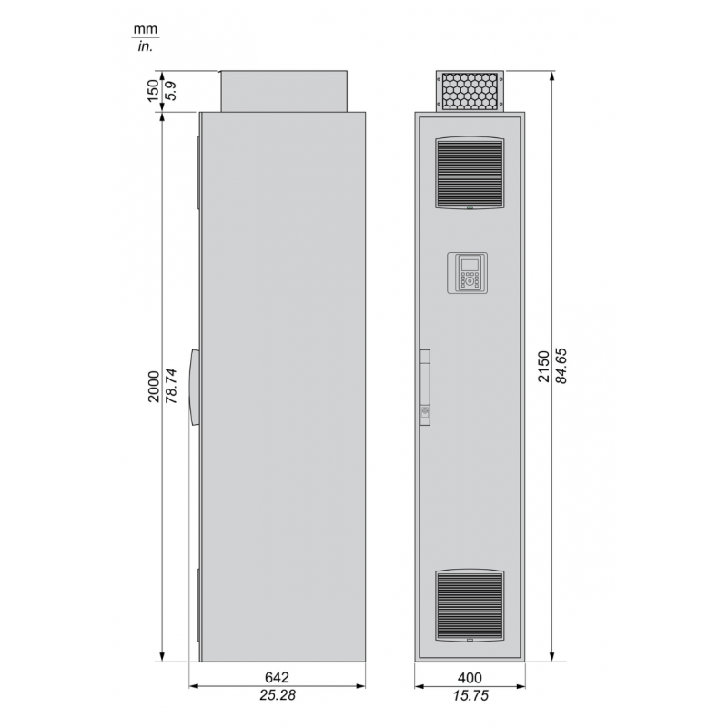 ATV630C16N4F - Частотный преобразователь 160 кВт, 3Ф/380В, серия Altivar 630, Schneider Electric