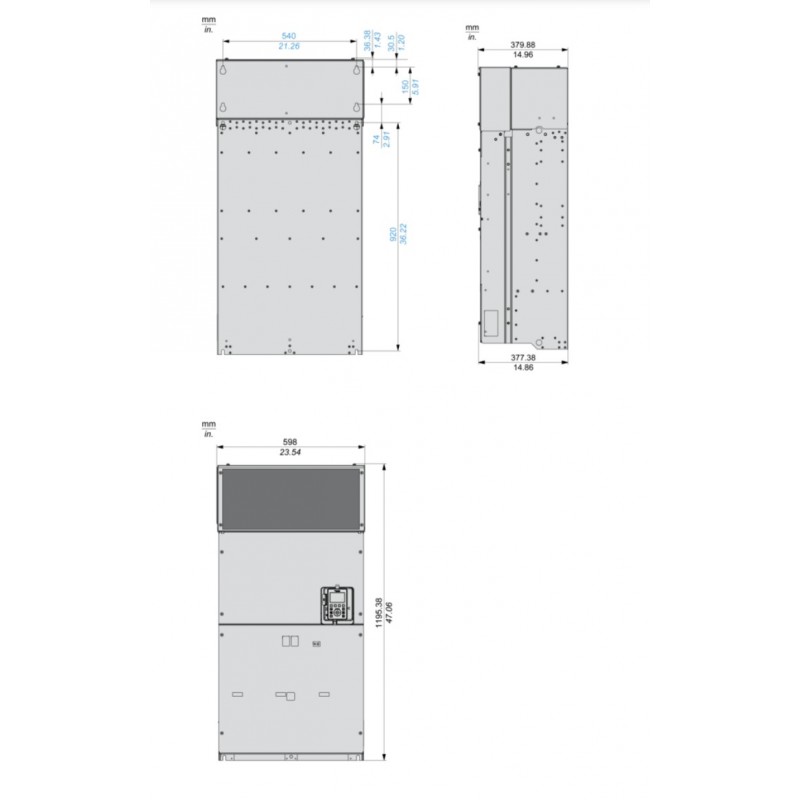 (ATV630C31N4) Преобразователь частоты Schneider Electric. Altivar 630, P=315 кВт, Uвх=3Фх380В/Uвых=3Фх380В