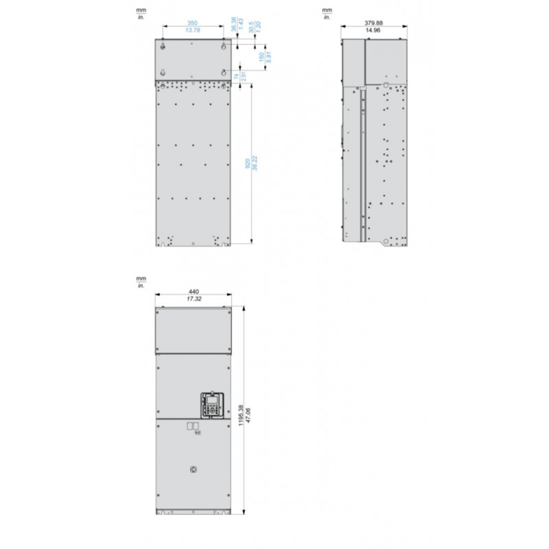 (ATV630C22N4) Преобразователь частоты Schneider Electric. Altivar 630, P=220 кВт, Uвх=3Фх380В/Uвых=3Фх380В