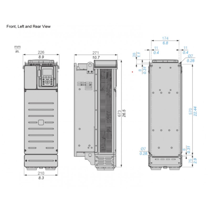 (ATV930D30N4) Преобразователь частоты Schneider Electric. Altivar 930, P=30 кВт, Uвх=3Фх380В/Uвых=3Фх380В