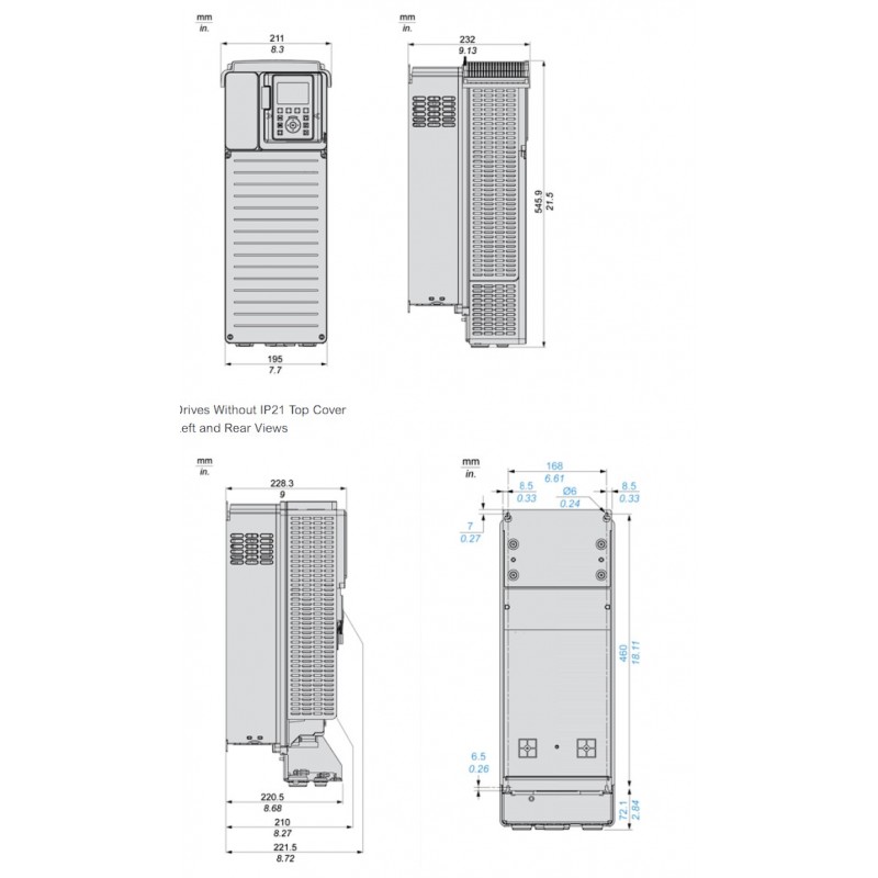 (ATV630D22N4) Преобразователь частоты Schneider Electric. Altivar 630, P=22 кВт, Uвх=3Фх380В/Uвых=3Фх380В