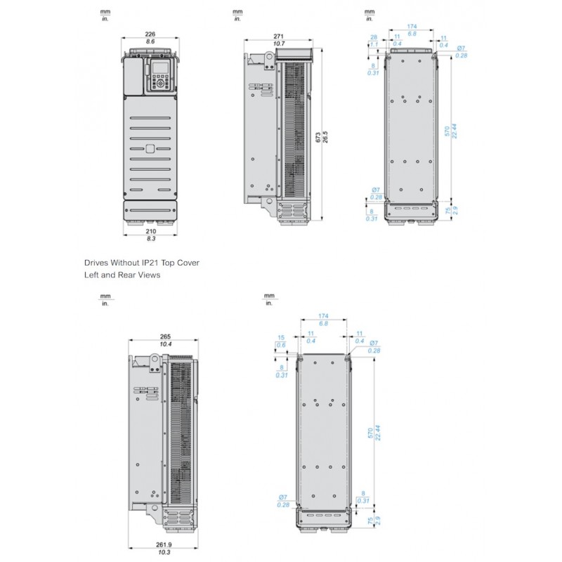 (ATV630D45N4) Преобразователь частоты Schneider Electric. Altivar 630, P=45 кВт, Uвх=3Фх380В/Uвых=3Фх380В