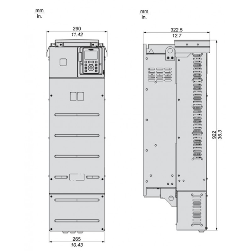 (ATV630D90N4) Преобразователь частоты Schneider Electric. Altivar 630, P=90 кВт, Uвх=3Фх380В/Uвых=3Фх380В