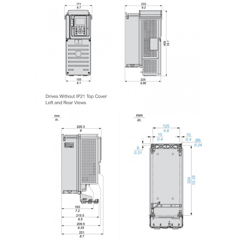 (ATV630D11N4) Преобразователь частоты Schneider Electric. Altivar 630, P=11 кВт, Uвх=3Фх380В/Uвых=3Фх380В