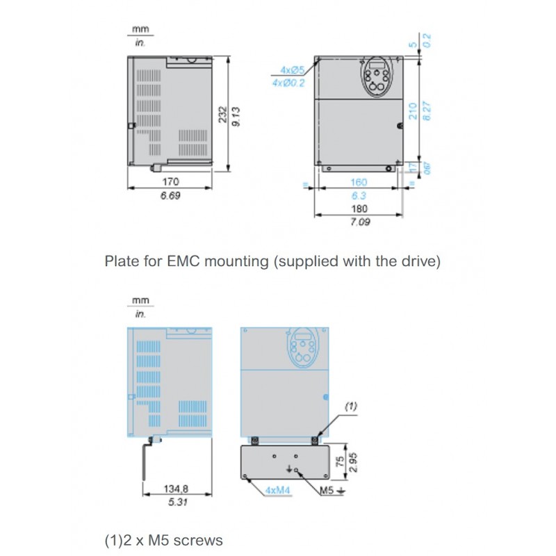(ATV212HD11N4) Преобразователь частоты Schneider Electric ALTIVAR212, P=11 кВт, Uвх=3Фх380В/Uвых=3Фх380В