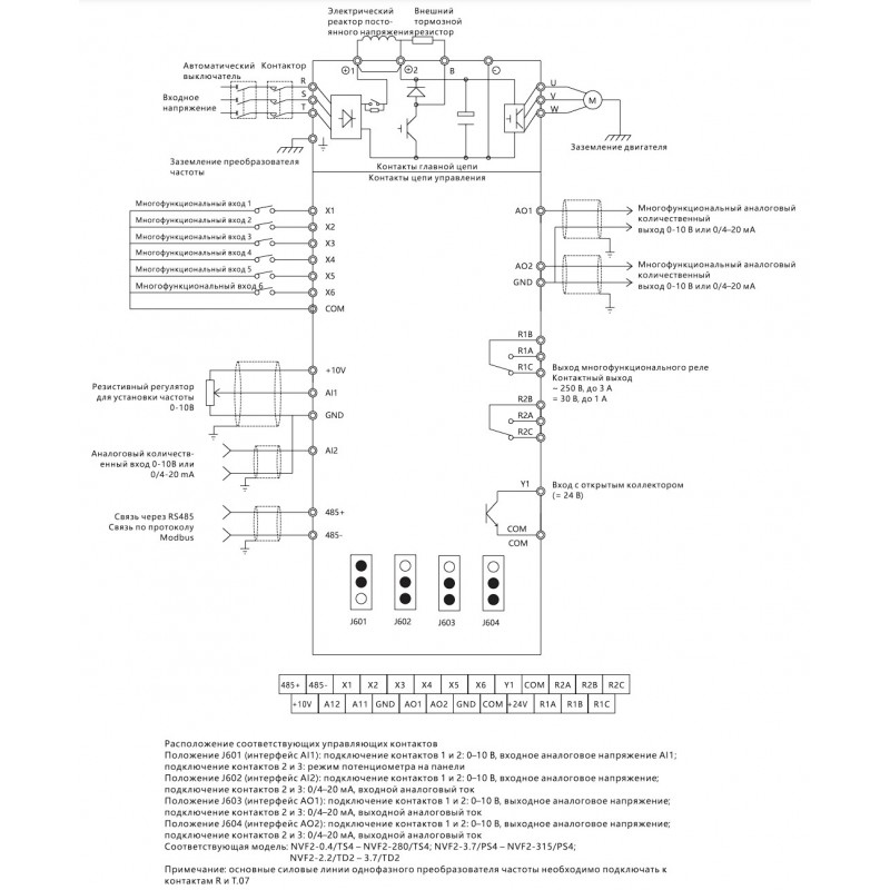 (639016) Преобразователь частоты CHINT. NVF2G PS4, P=110 кВт, Uвх=3Фх380В/Uвых=3Фх380В
