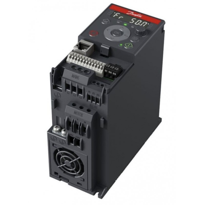 (132L6128) Преобразователь частоты Danfoss iC2-Micro, P=0.37 кВт, Uвх=3Фх380В/Uвых=3Фх380В