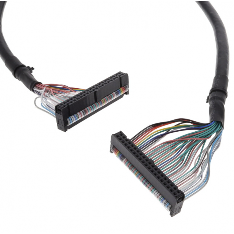 UC-ET010-24B - Экранированный кабель 1 м с разъемами IDC 40p – 40p для соединения DVP32SM11N и DVPAETB-ID32A (аналог DVPACAB7A10S), Delta