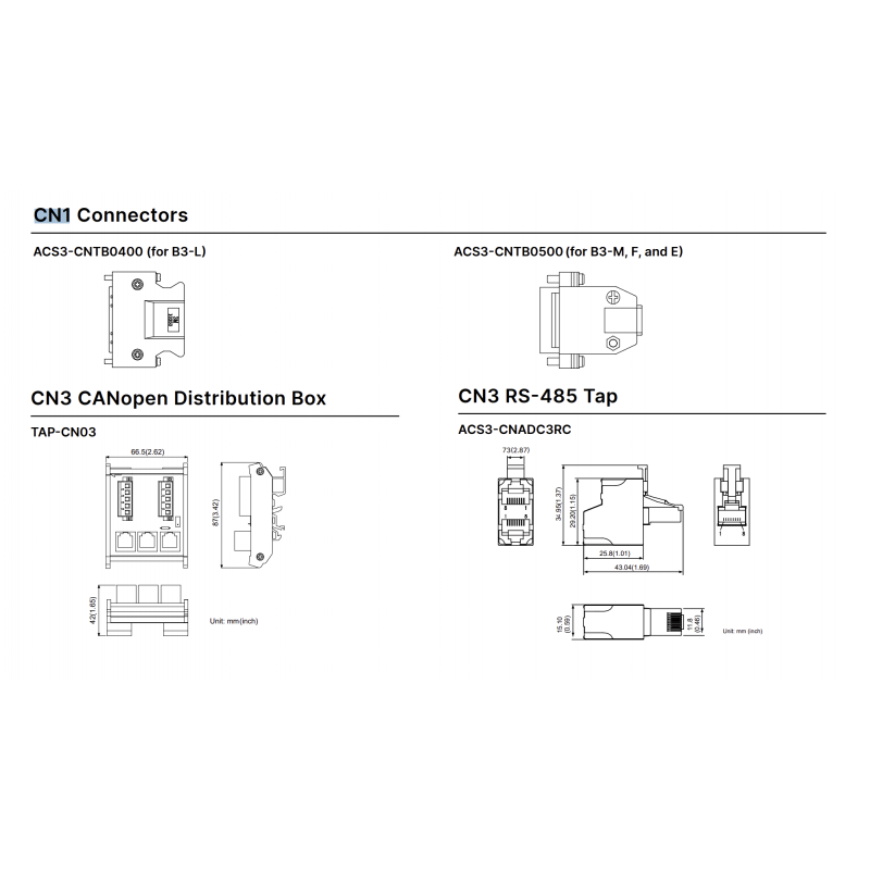 ACS3-CNTB0500 - Коннектор для входов/выходов сервоусилителей ASD-B3-E/M/F (D-SUB 26P), Delta