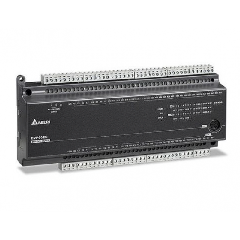 DVP60EC00R3 - Процессорный модуль DVP-EC3 36DI/24DO (NPN), 100-240V AC, 1xRS232, 1xRS485, Delta Delta