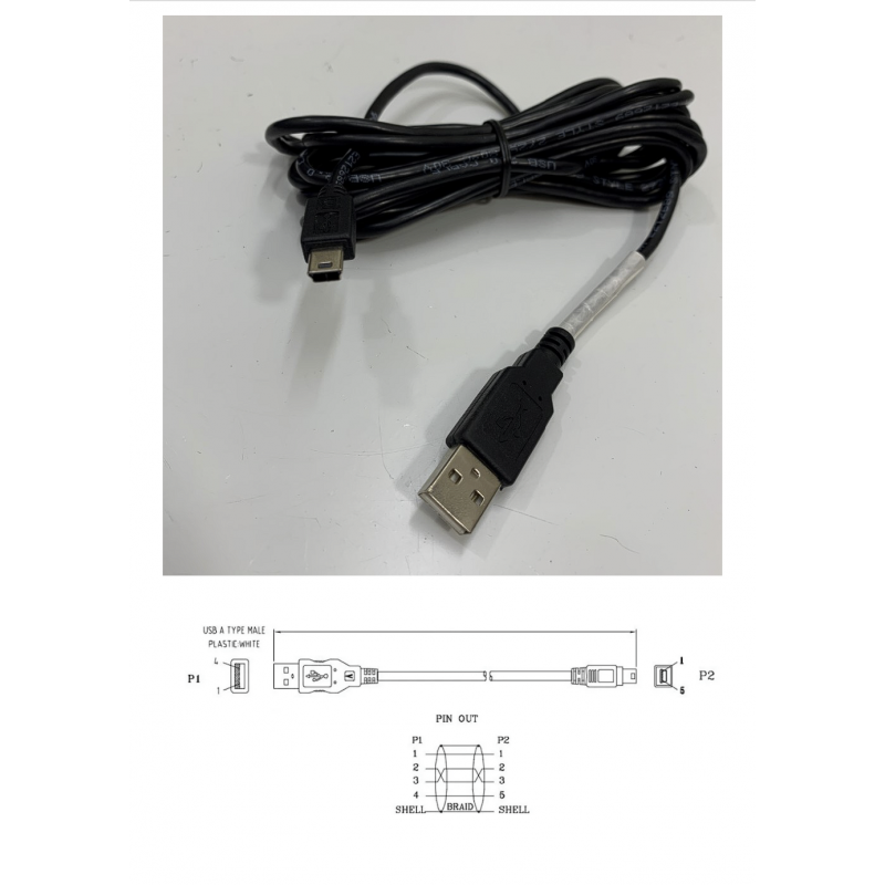 UC-PRG030-01A - Кабель связи для DVP-SE/SX2; AH500 USB - mini USB - С ПК, 3м, Delta