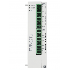 DVP02TUN-S - Модуль измерения температуры 2AI/ 4DO (NPN) для DVP-S**, 24V DC, Delta