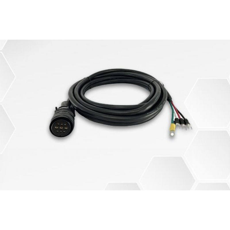 ASD-CAPW1203 - Моторный кабель 3 м (мотор UVW): для двигателя с фланцем 100 и 130 мм, для сервоприводов ASDA-B2 от 0.5 кВт и выше; для сервоприводов ASDA-A2 от 2.0 до 3.0 кВт, Delta