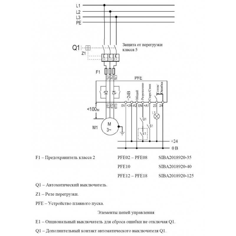 VMX-PFE-04 - Устройство плавного пуска 3 кВт, 230-460 В (1Ф_1.5 кВт) серия PFE, Motortronics, Us-24В АС/DC