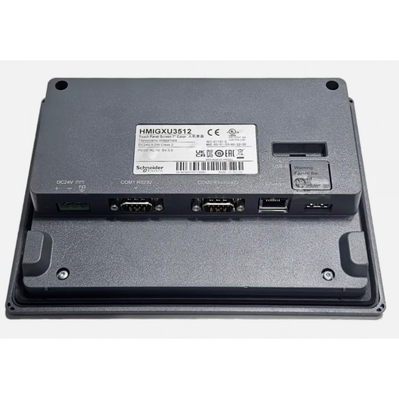 HMIGXU3512 - Панель оператора, 7'', SL, 1 COM1 (RS - 232C) 1 COM2 (RS - 422/485) 1 USB mini-B 1 USB A 1 10/100 Base-Tx, 48MB/ 128KB, Ethernet, Schneider Electric