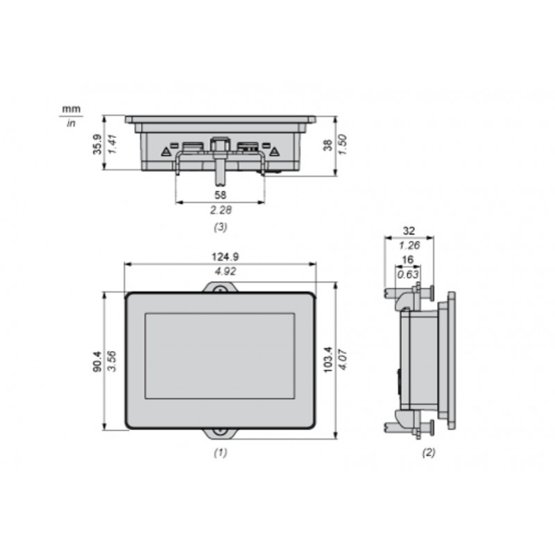 HMISTO715 - Cенсорная панель TFT 4.3'', 1 COM1 (RS-232C/RS-485), 2 USB, 26MB, Schneider Electric
