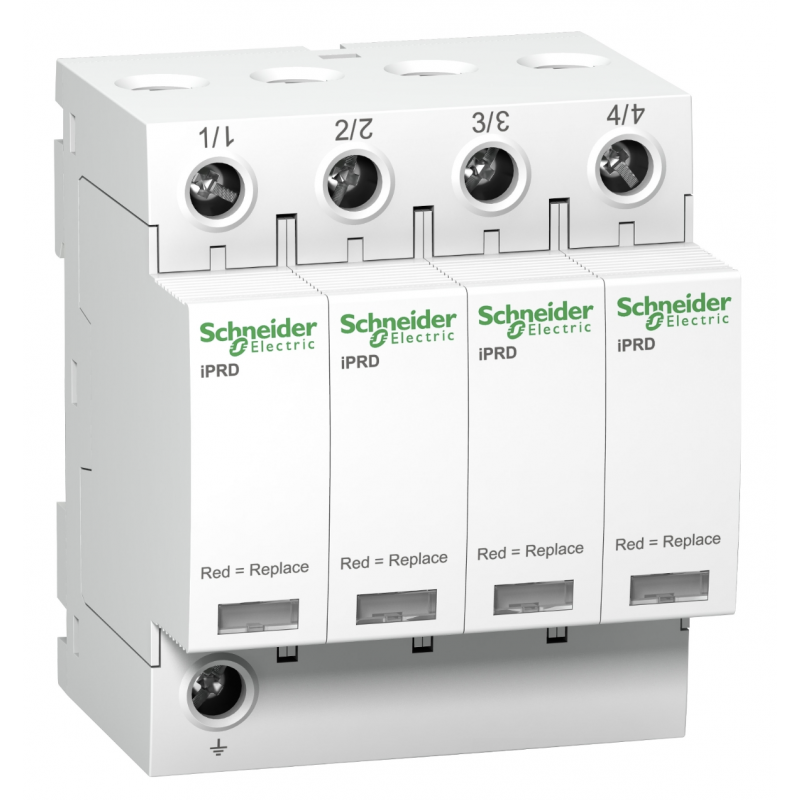 A9L08400 - Ограничитель перенапряжения тип 2+3 (УЗИП) Acti9 iPRD8, 4P, 8 кА, 350 В AC, Schneider Electric