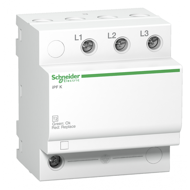 A9L15582 - Ограничитель перенапряжения тип 2 (УЗИП) Acti9 iPF40, 3P, 40 кА, 340 В AC, Schneider Electric