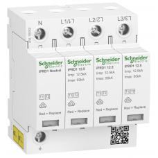A9L16482 - Ограничитель перенапряжения тип 1+2 (УЗИП) Acti9 iPRD1 12.5r, 3P+N, 50 кА, 350 В AC, Schneider Electric