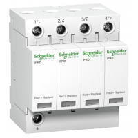Ограничитель перенапряжения тип 2 (УЗИП) Acti9 iPRD40, 4P, 40 кА, 350 В AC, Schneider Electric (A9L40400)