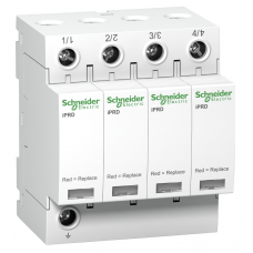 A9L40400 - Ограничитель перенапряжения тип 2 (УЗИП) Acti9 iPRD40, 4P, 40 кА, 350 В AC, Schneider Electric