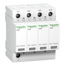 A9L40401 - Ограничитель перенапряжения тип 2 (УЗИП) Acti9 iPRD40r, 4P, 40 кА, 350 В AC, с дистанционной сигнализацией, Schneider Electric