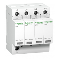 Ограничитель перенапряжения тип 2 (УЗИП) Acti9 iPRD40r, 4P, 40 кА, 460 В AC, с дистанционной сигнализацией, Schneider Electric (A9L40421)