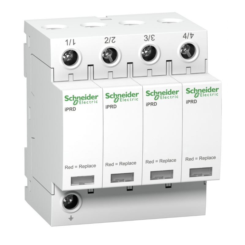 A9L40421 - Ограничитель перенапряжения тип 2 (УЗИП) Acti9 iPRD40r, 4P, 40 кА, 460 В AC, с дистанционной сигнализацией, Schneider Electric