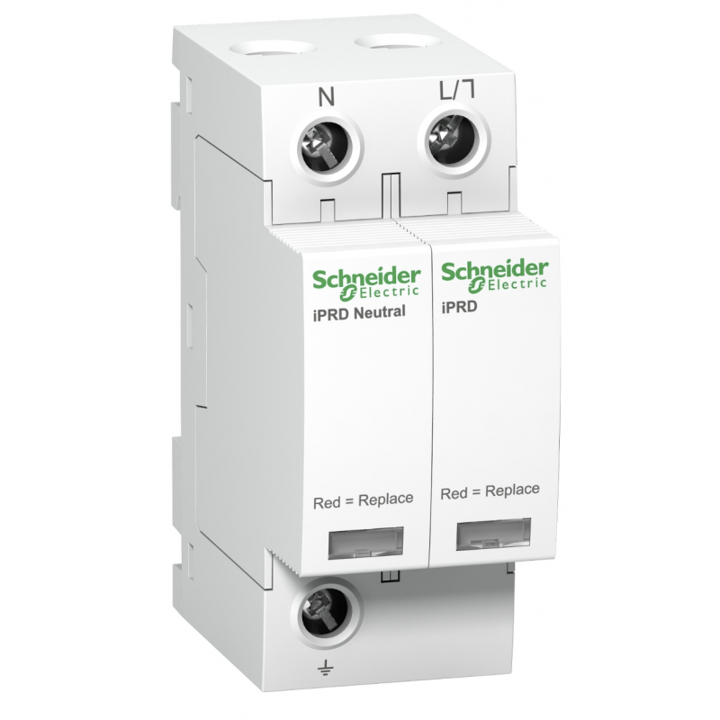 A9L40500 - Ограничитель перенапряжения тип 2 (УЗИП) Acti9 iPRD40, 1P+N, 40 кА, 350 В AC, Schneider Electric