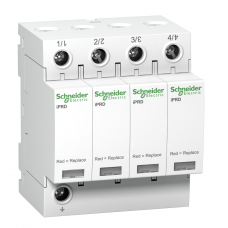 A9L65401 - Ограничитель перенапряжения тип 2 (УЗИП) Acti9 iPRD65r, 4P, 65 кА, 350 В AC, с дистанционной сигнализацией, Schneider Electric