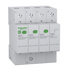 EZ9L33745 - Ограничитель перенапряжения тип 2 (УЗИП) Easy9, 3P+N, 45 кА, 275 В AC, Schneider Electric