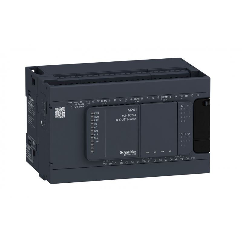 TM241C24T - Контроллер M241 14DI/10DO (PNP), 24V DC, 2RS485, Schneider Electric TM241C24T - Контроллер M241 14DI/10DO (PNP), 24V DC, 2RS485, Schneider Electric