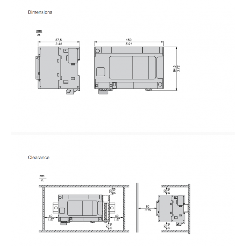 TM241CE24R - Контроллер M241 14DI/4DO (PNP)/ 6RO (Relay), 100-240V AC, 2RS485, 1Ethernet , Schneider Electric