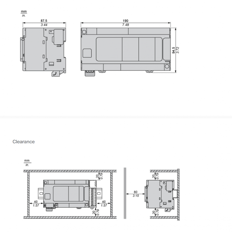 TM241CE40U - Контроллер M241 24DI/16DO (PNP), 24V DC, 2RS485, 1Ethernet, Schneider Electric
