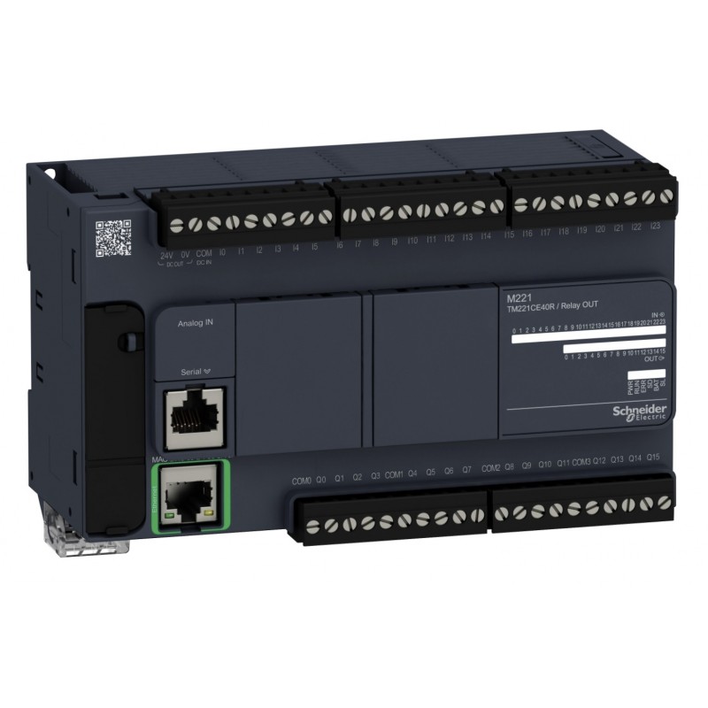 TM221CE40R - Контроллер M221 40 ВХ/ВЫХ РЕЛЕ 1RS485 1ETH, Schneider Electric