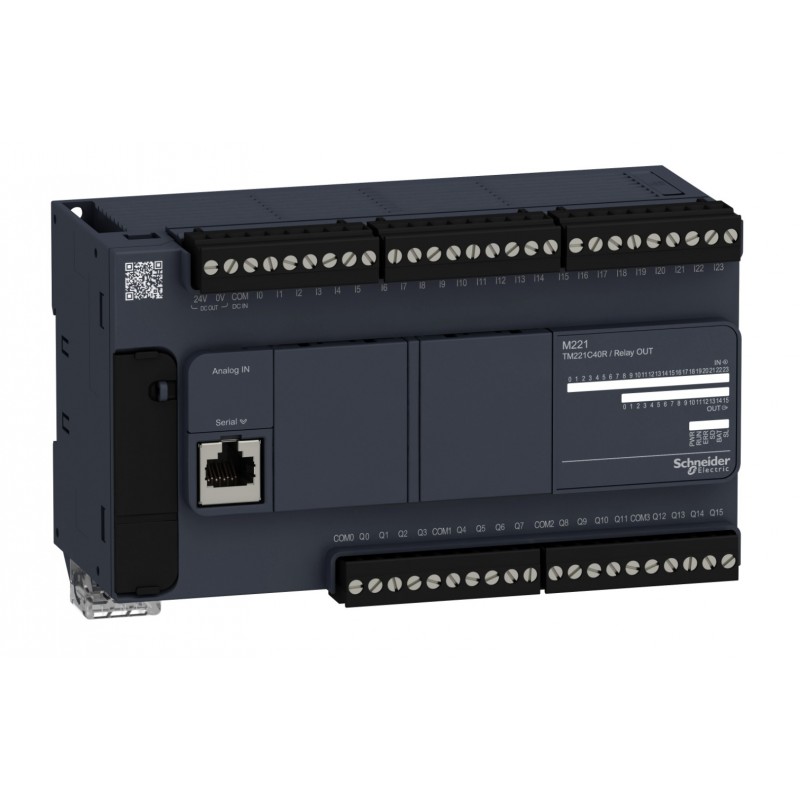 TM221C40R - Контроллер M221 40 ВХ/ВЫХ РЕЛЕ 1RS485, Schneider Electric