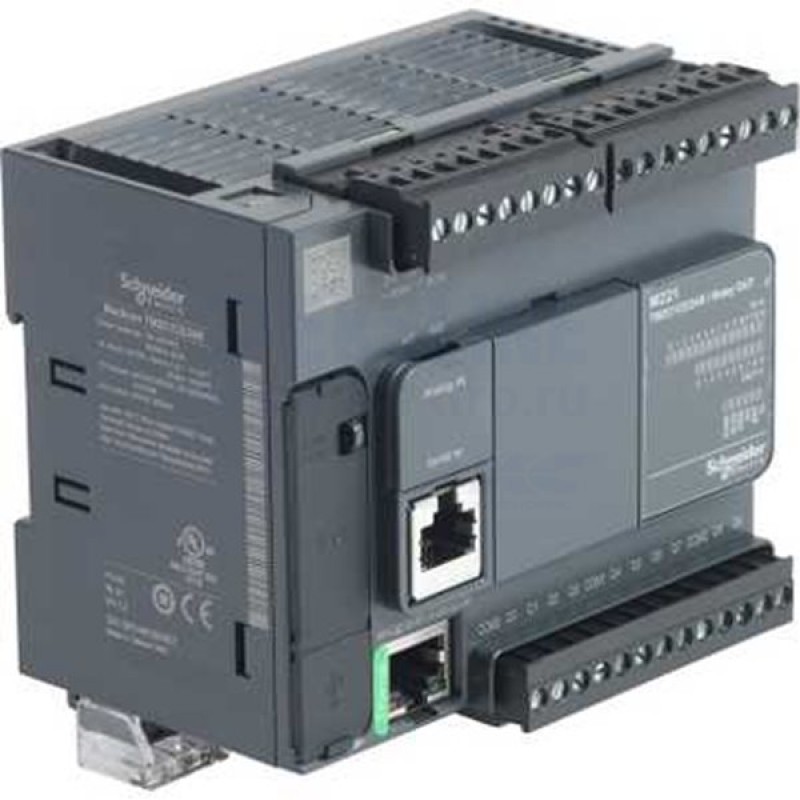 TM221CE24T - Контроллер M221 24 ВХ/ВЫХ ТРАНЗ 1RS485 1ETH, Schneider Electric