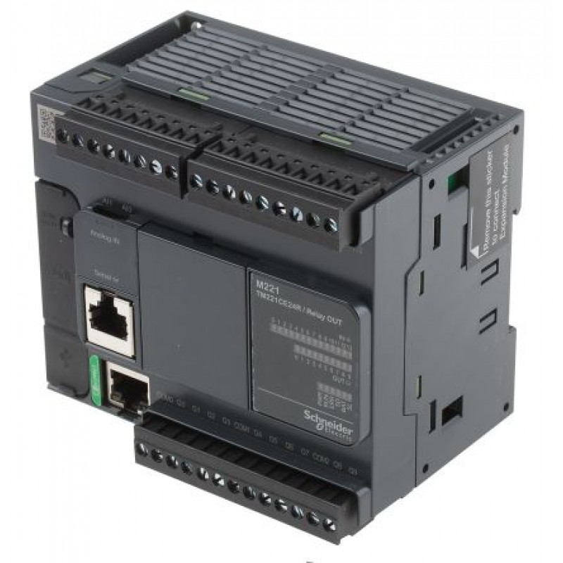 TM221CE24T - Контроллер M221 24 ВХ/ВЫХ ТРАНЗ 1RS485 1ETH, Schneider Electric