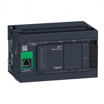 (TM241CE24R) ПЛК M241 24 ВХ/ВИХ РЕЛЕ 2RS485 1ETH, Schneider Electric