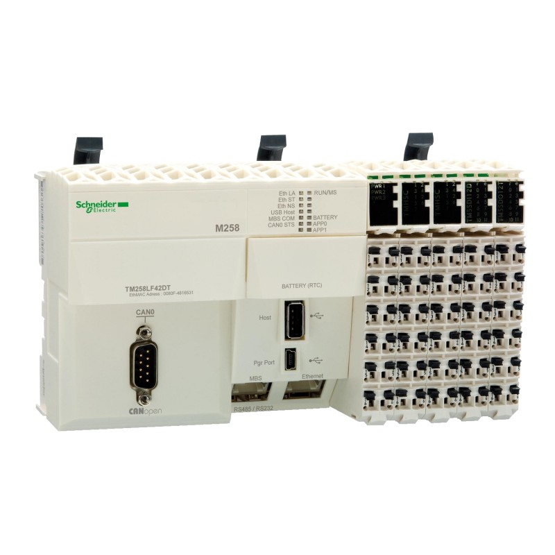 TM258LF42DT - Контроллер М258 42ВХ/ВЫХ 1CAN, Schneider Electric