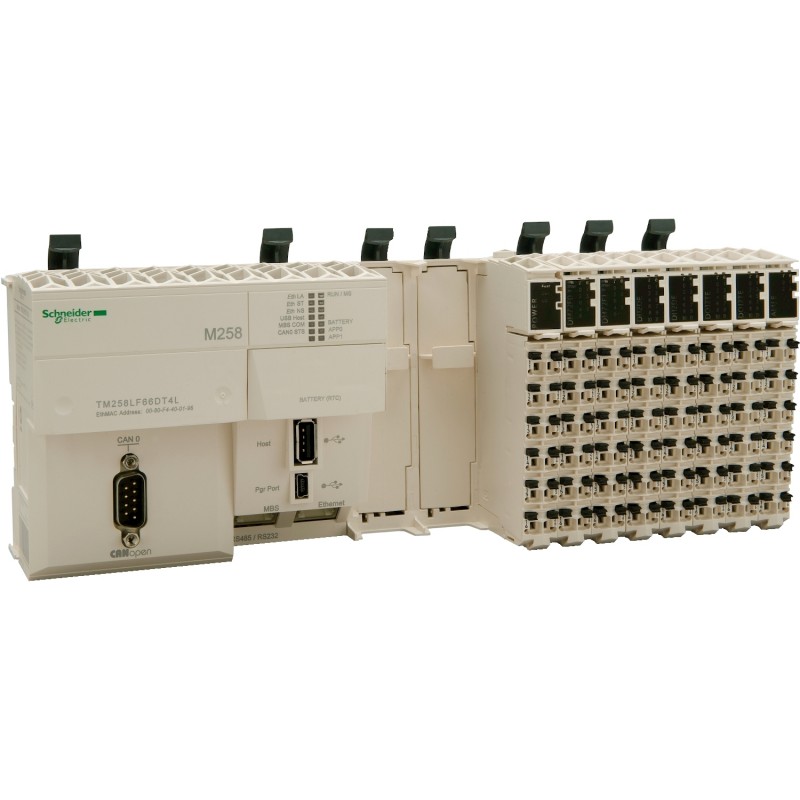 TM258LF66DT4L - Контроллер М258 66ВХ/ВЫХ 4АНАЛ 2PCI 1CAN, Schneider Electric