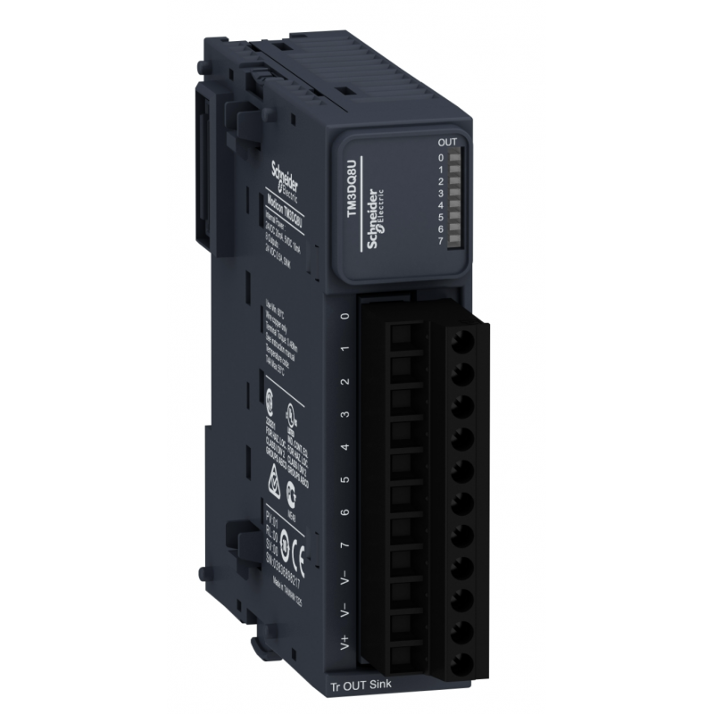 TM3DQ8U - Модуль дискретного вывода 8DO (NPN) для Modicon M2Х1, Schneider Electric TM3DQ8U - Модуль дискретного вывода 8DO (NPN) для Modicon M2Х1, Schneider Electric