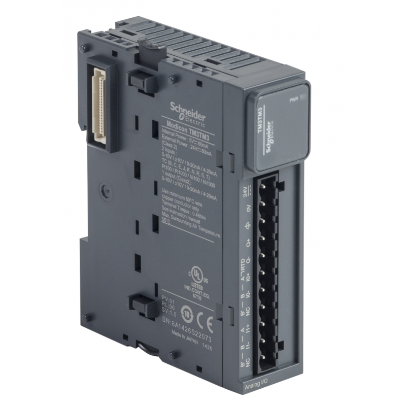 TM3TM3 - Модуль 2 температурных ввода  и 1 аналоговый вывод для Modicon M2X1, Schneider Electric