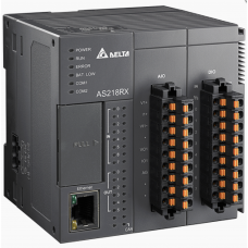 AS218RX-A - Процессорный модуль AS 8DI/6RO (Relay), 2AI/2AO, 2xRS485 Ethernet, CANopen, 24V DC, Delta