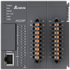 AS228P-A - Процессорный модуль AS 16DI/12DO (PNP), RS485, Ethernet, CANopen, 24V DC, Delta