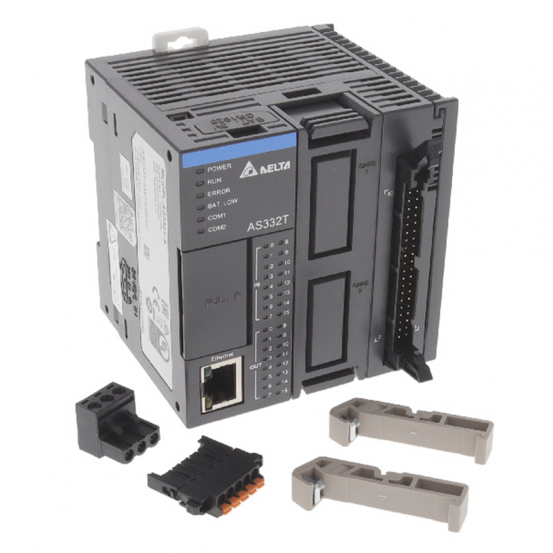AS332T-A - Процессорный модуль AS 16DI/16DO (NPN), MIL connector 32, 24V DC, USB, RS-485*2, Ethernet, Delta AS332T-A - Процессорный модуль AS 16DI/16DO (NPN), MIL connector 32, 24V DC, USB, RS-485*2, Ethernet, Delta
