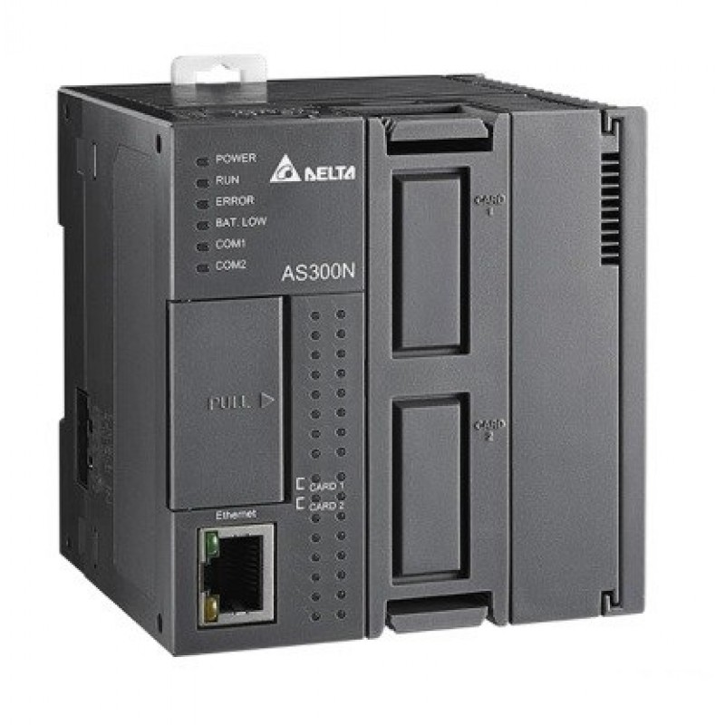 AS300N-A - Процессорный модуль AS без встроенных I/O, Ethernet, 2xRS485, 2 слота под платы , Delta