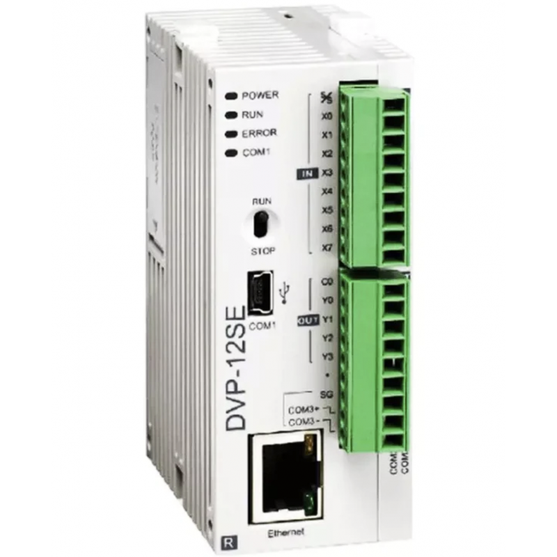 DVP12SE11T - Процессорный модуль DVP-SE 8DI/4DO (NPN), 24V DC, 2xRS-485 Ethernet, Delta DVP12SE11T - Процессорный модуль DVP-SE 8DI/4DO (NPN), 24V DC, 2xRS-485 Ethernet, Delta