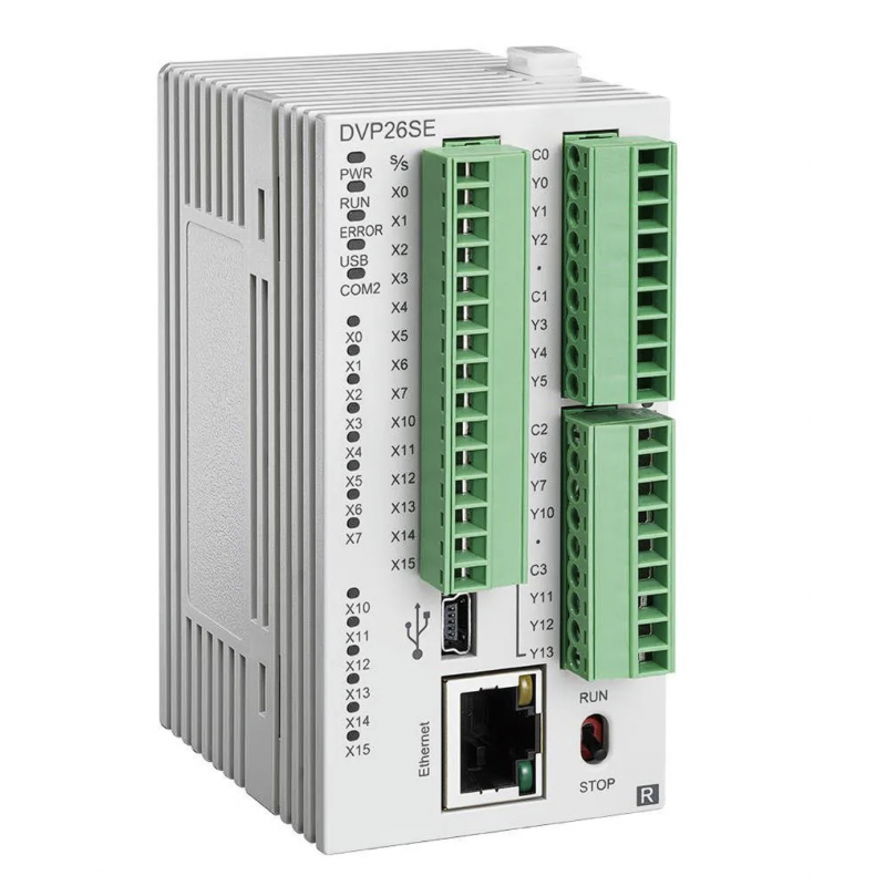 DVP28SS211R - Процессорный модуль DVP-SS2 16DI/12RO (Relay), 24V DC, 8К шагов, RS-232 и RS-485, Delta